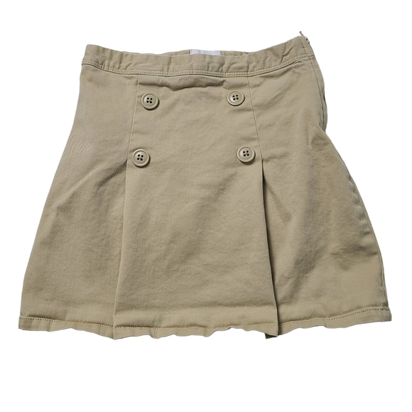 Childrens Place Girls Khaki Adjustable Waist School Uniform Skort Pants 6 X - 7 - Picture 2 of 8